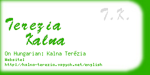 terezia kalna business card